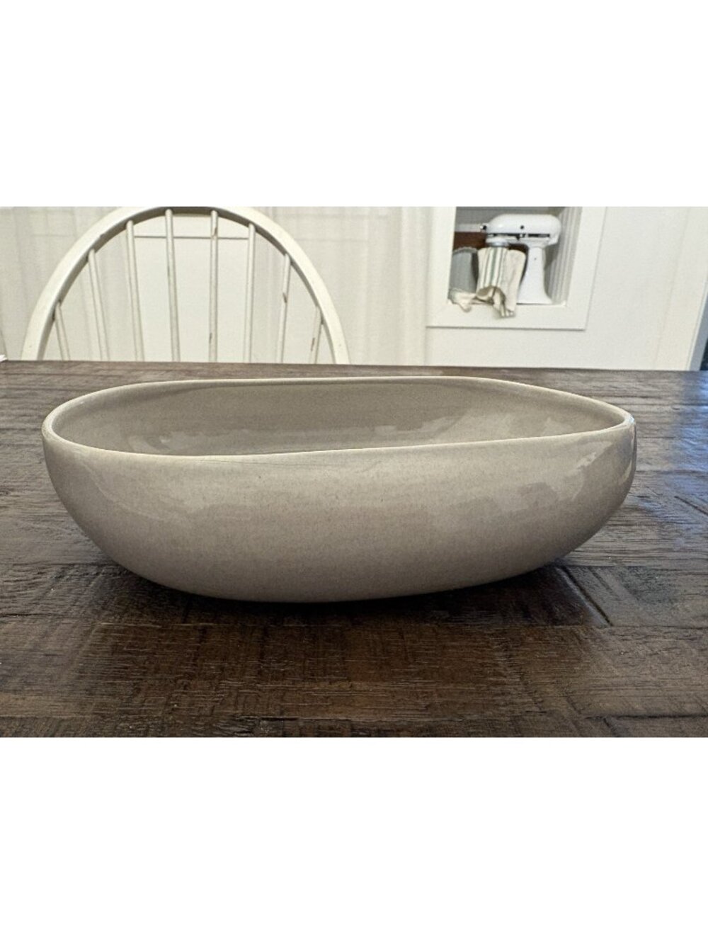 Vintage Russel Wright Gray Ceramic Serving Bowl Steubenville